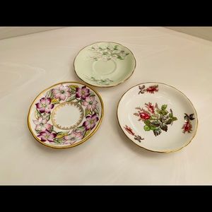 Vintage Royal Fine Bone China Saucers set of 3